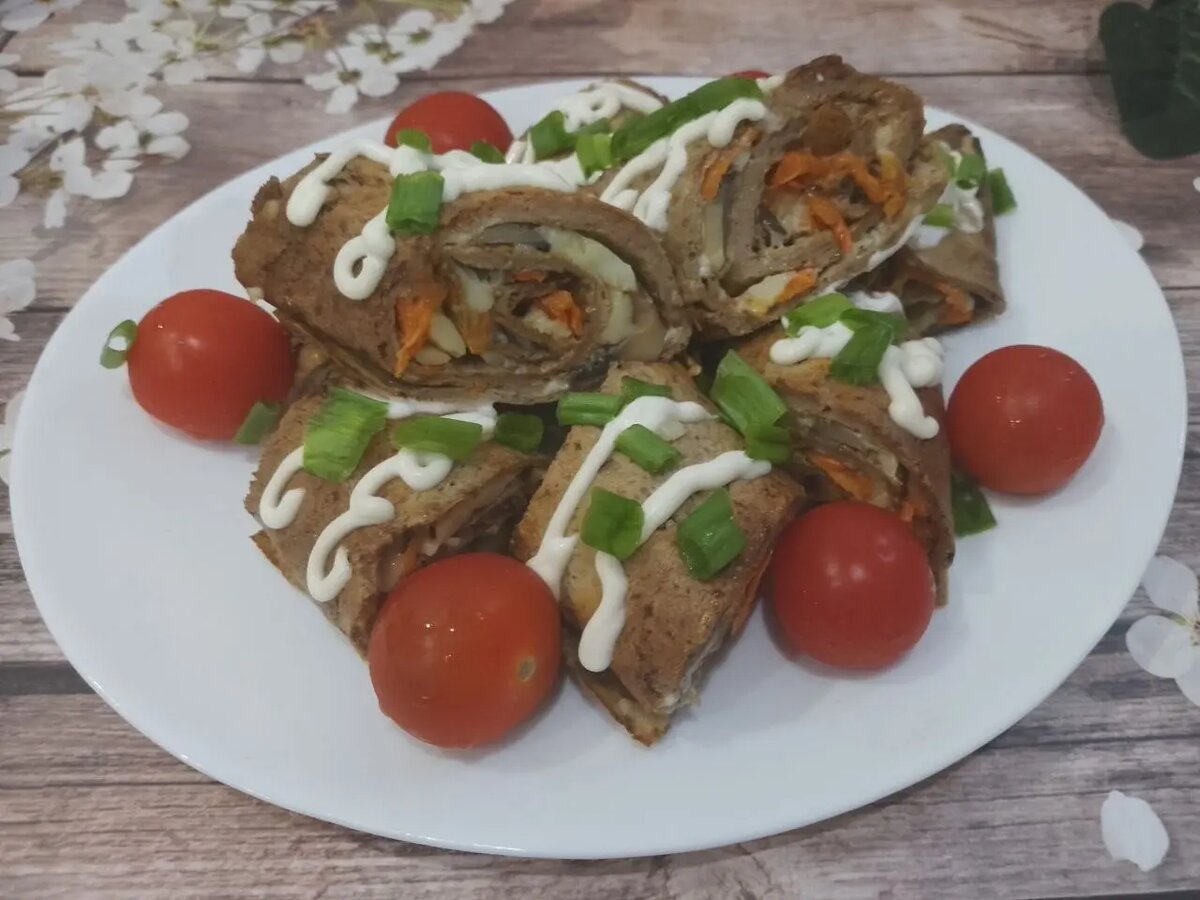 Печеночные блины с грибами: идеальная закуска для любого случая