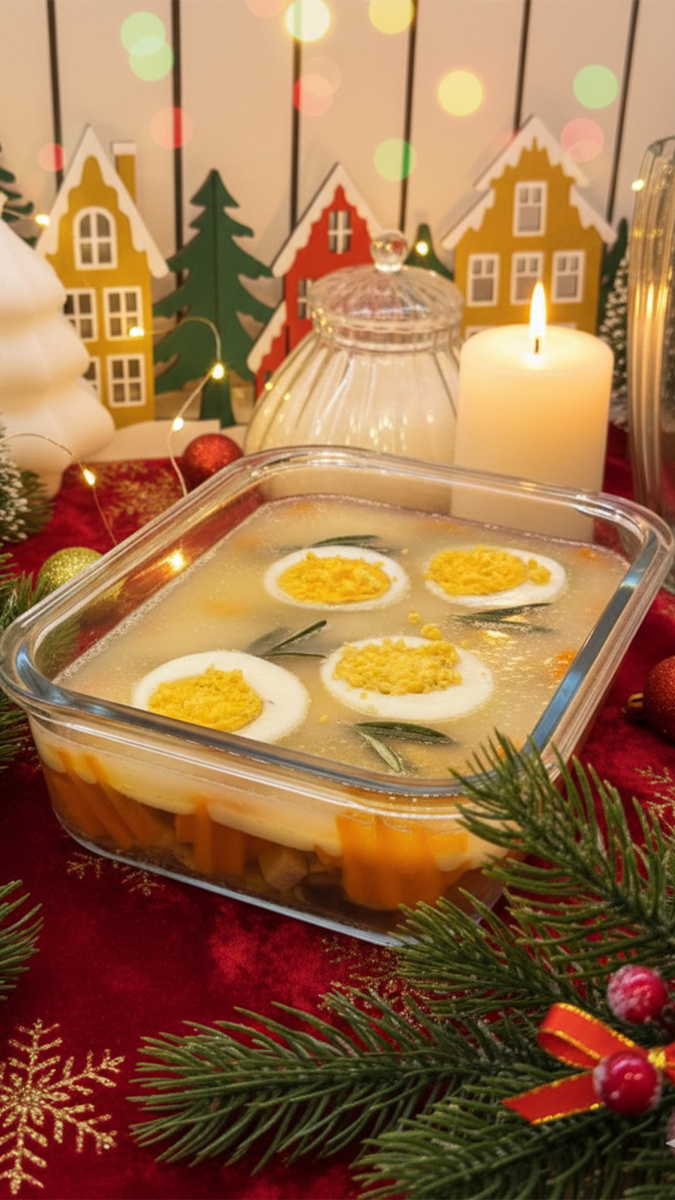 Как приготовить идеальное заливное с языком и овощами к новогоднему столу