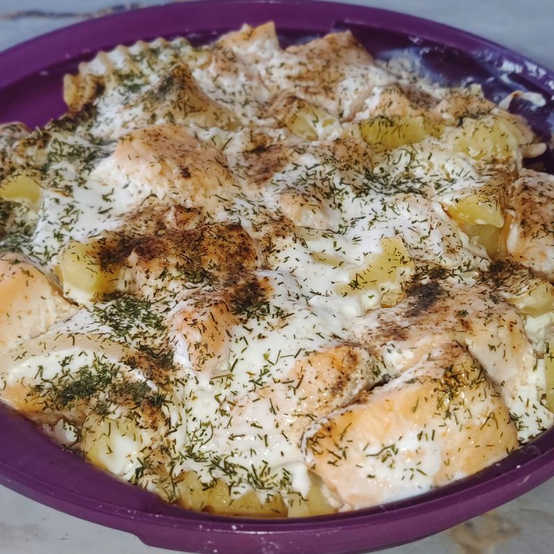 Простой обед четверга: сёмга с картошкой за 30 минут